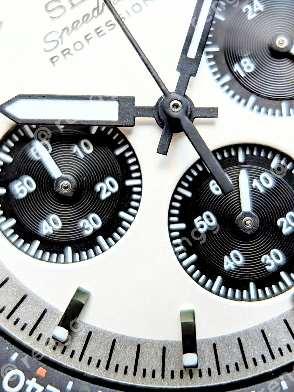 45mm Seiko Speedmaster Professional Men’s Black Panda Chronograph Mod Watch